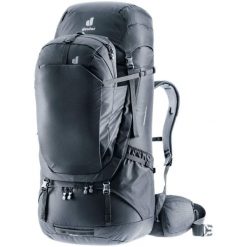 Plecak podróżny Deuter Voyager 65+10 - black. Czarne plecaki damskie Deuter, bez wzorów, z materiału. Za 1,199.00 zł.