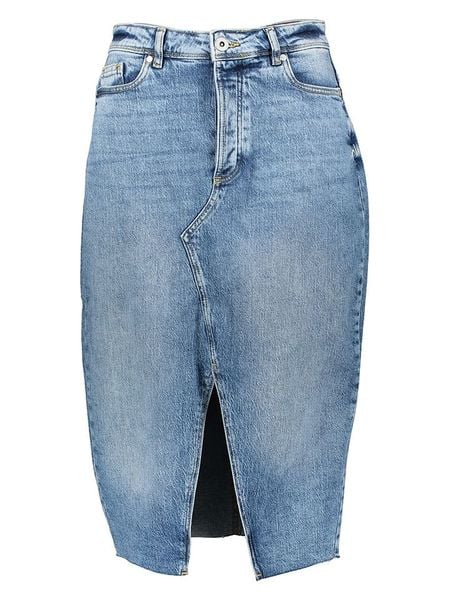 Sublevel Spódnica dżinsowa w kolorze błękitnym rozmiar: S. Niebieskie spódniczki damskie Sublevel, s, bez wzorów, z podwyższonym stanem, midi. Za 88.45 zł.