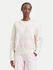 Guess Sweter V6BR16 Z2278 Kremowy Regular Fit. Białe swetry klasyczne damskie Guess, xl, z syntetyku, bez kołnierzyka. Za 434.99 zł.