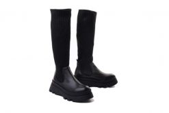 ARTIKER RELAKS 49C0850 black, kozaki damskie. Czarne kozaki damskie Artiker Relaks, ze skóry, bez obcasa, na koturnie. Za 479.90 zł.