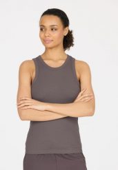 Damski tank top Athlecia Lankae. Brązowe topy sportowe damskie Endurance, l, bez wzorów, z bawełny, bez ramiączek. Za 142.00 zł.