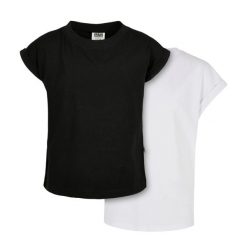 Organiczna Koszulka Na Ramiączkach Dla Dziewcząt (zestaw 2 Sztuk). Białe koszulki dziewczęce Urban Classics, bez wzorów, bez ramiączek. Za 85.99 zł.