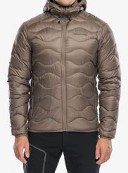 Kurtka puchowa Peak Performance Helium Down Hood Jacket. Brązowe kurtki męskie Peak Performance, l, bez wzorów, z materiału, bez kaptura. Za 1,165.99 zł.