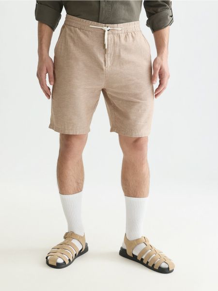 Scotch & Soda Szorty Mężczyźni Bawełna brązowy, 36. Brązowe szorty męskie Scotch & Soda, z bawełny, bez kołnierzyka. Za 499.95 zł.