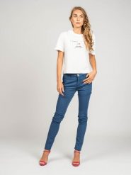 Trussardi Jeans Spodnie | 56J00059 | Kobieta | Niebieski. Niebieskie jeansy damskie TRUSSARDI, bez wzorów, z bawełny. W wyprzedaży za 269.00 zł.