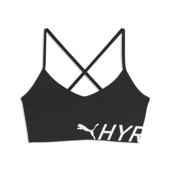 Damski stanik sportowy PUMA x HYROX Strappy PWRMODE PUMA. Fioletowe biustonosze sportowe damskie Puma, bez wzorów, z dzianiny. Za 229.00 zł.