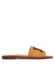 Max Mara Klapki 2516521019600 Brązowy. Brązowe klapki damskie Max Mara, bez wzorów, z materiału, bez obcasa. Za 969.99 zł.
