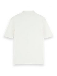 Scotch & Soda Koszulka w kolorze kremowym rozmiar: S. Brązowe bluzki damskie Scotch & Soda, s, bez wzorów, z lyocellu, bez kołnierzyka. Za 52.42 zł.