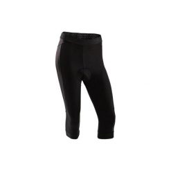 Spodenki 3/4 na rower 900 damskie. Czarne szorty damskie VAN RYSEL, bez wzorów, z elastanu. Za 169.99 zł.