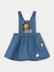 NAME IT Sukienka jeansowa GABBY 13231881 Niebieski Standard Fit. Niebieskie sukienki dziewczęce Name it, bez wzorów, z bawełny, bez ramiączek. Za 99.99 zł.