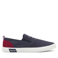Tenisówki Beverly Hills Polo Club. Niebieskie trampki i tenisówki męskie Beverly Hills Polo Club, bez wzorów, bez zapięcia. Za 129.99 zł.