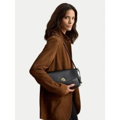 Torebka LAUREN RALPH LAUREN. Czarne torebki klasyczne damskie Lauren Ralph Lauren, bez wzorów, bez dodatków. Za 1,799.00 zł.
