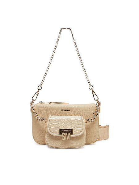 Steve Madden Torebka Bnaim SM13001550 Beżowy. Brązowe torebki klasyczne damskie Steve Madden, bez wzorów, ze skóry, wizytowe, bez kołnierzyka, bez ramiączek. Za 249.99 zł.