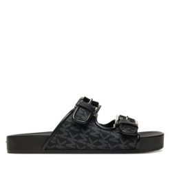 Klapki MICHAEL Michael Kors. Czarne klapki damskie MICHAEL Michael Kors, bez wzorów, bez obcasa. Za 469.99 zł.