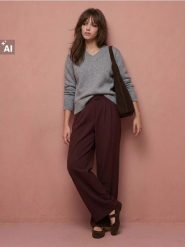 Spodnie wide leg z zakładkami - czerwony. Czerwone spodnie materiałowe damskie Sinsay, bez wzorów. Za 49.99 zł.