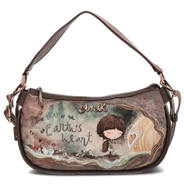 Brązowa Elegancka Torebka Damska Anekke Z Laleczką. Brązowe listonoszki damskie Anekke, z aplikacjami, zdobione, bez dodatków. Za 389.00 zł.