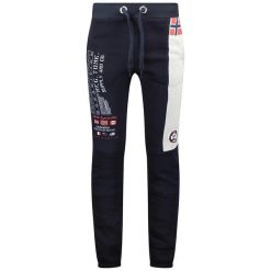 Spodnie dresowe męskie Geographical Norway Merinos EO-PR NAVY MEN 100 B67. Niebieskie spodnie dresowe męskie Geographical Norway, na lato, bez wzorów, z dresówki. Za 109.00 zł.