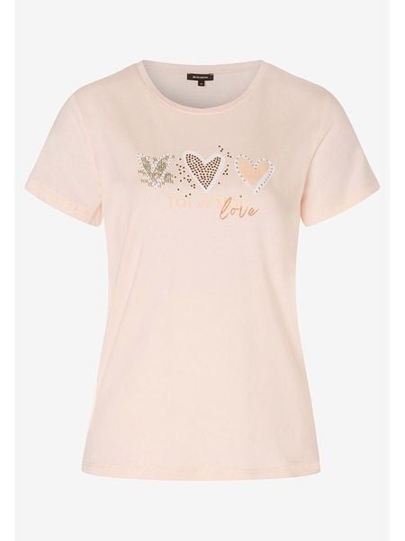 More & More Koszulka w kolorze jasnoróżowym rozmiar: 46. Różowe bluzki damskie MORE & MORE, bez wzorów, bez kołnierzyka, bez ramiączek. Za 78.47 zł.