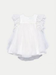 Abel & Lula Sukienka elegancka 5002 Biały Regular Fit. Białe sukienki dziewczęce Abel & Lula, bez wzorów, z syntetyku, eleganckie, bez ramiączek. Za 219.99 zł.