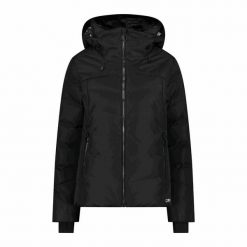 Kurtka damska turystyczna CMP 32W0266. Czarne kurtki damskie CMP, na zimę, s, bez wzorów, bez kaptura. W wyprzedaży za 607.40 zł.