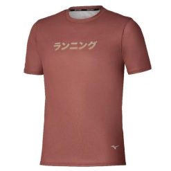 Koszulka Mizuno Core Graphic. Brązowe t-shirty sportowe męskie Mizuno, m, z materiału, bez ramiączek, do biegania. Za 144.99 zł.