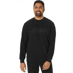 Bluza z okrągłym dekoltem Asics. Czarne bluzy z kapturem męskie Asics, m. Za 257.50 zł.