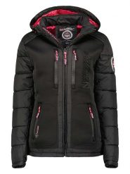 Geographical Norway Kurtka zimowa "Beachwood" w kolorze czarnym rozmiar: S. Czarne kurtki damskie Geographical Norway, na zimę, s, z aplikacjami, z puchu, bez kaptura. Za 252.34 zł.