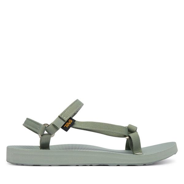Sandały Teva. Zielone sandały damskie Teva, bez wzorów, bez obcasa, na płaskiej podeszwie. Za 299.99 zł.