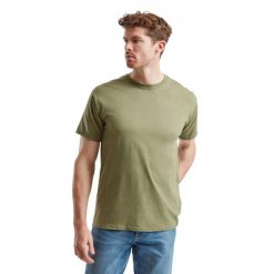 T-shirt Fruit Of The Loom Valueweight Adult Classic Olive. Białe t-shirty damskie Fruit of the Loom, bez wzorów, z bawełny, bez kołnierzyka. Za 150.99 zł.