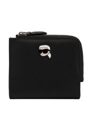 KARL LAGERFELD Portfel A4W32012 Czarny. Czarne portfele damskie Karl Lagerfeld, bez wzorów, ze skóry. Za 339.99 zł.