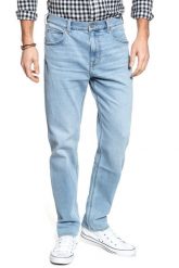 LEE SPODNIE MĘSKIE AUSTIN MID CITY WORN L733JXHD 112119914. Niebieskie spodnie materiałowe męskie Lee, bez wzorów, z jeansu. W wyprzedaży za 99.99 zł.