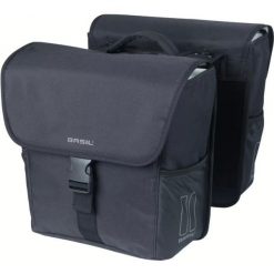 BASIL Podwójna torba rowerowa GO MIK 32L czarna. Czarne torebki klasyczne damskie BASIL, bez wzorów, bez dodatków. Za 362.10 zł.