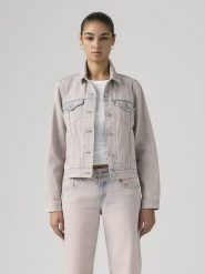 Levi's Kurtka dżinsowa w kolorze beżowo-błękitnym rozmiar: M. Brązowe kurtki damskie Levi's, m, bez wzorów, bez kaptura. Za 218.75 zł.