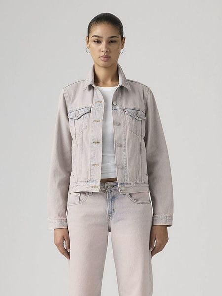 Levi's Kurtka dżinsowa w kolorze beżowo-błękitnym rozmiar: M. Brązowe kurtki damskie Levi's, m, bez wzorów, bez kaptura. Za 218.75 zł.