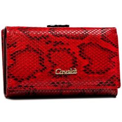 Portfel damski 4U Cavaldi PX23-DNH-BL czerwony. Czerwone portfele damskie 4U Cavaldi, bez wzorów, ze skóry. Za 59.99 zł.