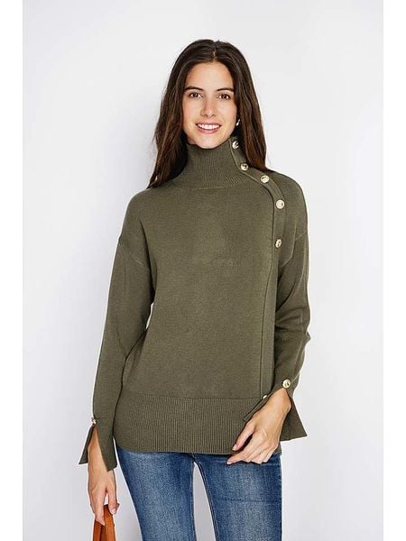 William de Faye Sweter w kolorze khaki rozmiar: 42. Brązowe golfy damskie William De Faye, bez wzorów, z kaszmiru, bez ramiączek. Za 170.07 zł.