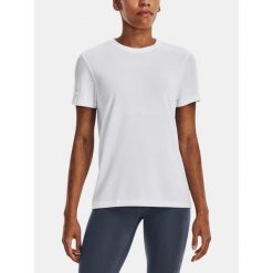 T-shirt do biegania damski Under Armour Seamless Stride. Białe t-shirty damskie Under Armour, xl, bez wzorów, bez kołnierzyka. W wyprzedaży za 142.00 zł.