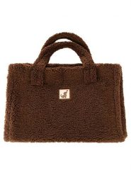 Zwillingsherz Shopper bag "Plush & Dachshund" w kolorze brązowym - 50 x 35 cm rozmiar: onesize. Brązowe shopper bag damskie Zwillingsherz, bez wzorów, z materiału, na ramię, bez dodatków. Za 144.95 zł.