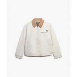 Kurtka damska Superdry Ranch. Białe kurtki damskie Superdry., bez wzorów, bez kaptura. W wyprzedaży za 395.85 zł.