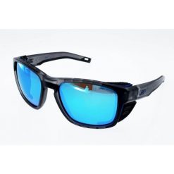Okulary przeciwsłoneczne sportowe górskie Julbo Shield M Spectron 3 CF. Niebieskie okulary przeciwsłoneczne damskie JULBO, pilot. Za 489.99 zł.