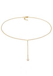 Elli Damski Choker Y soliter róża z kwarcem pozłacane srebro 925 Sterling Silver Naszyjniki 1 ct. Szare naszyjniki damskie Elli, pozłacane. Za 293.99 zł.