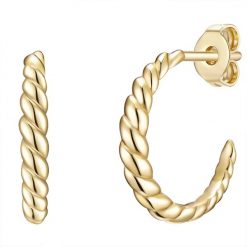 Glanzstücke München Srebrne kolczyki kreole srebro wysokiej próby Złoty Kolczyki 1 ct Damski. Szare kolczyki damskie Glanzstücke München, srebrne. Za 199.99 zł.