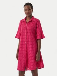 Iconique Sukienka letnia Romina IC26-039 Różowy Regular Fit. Czerwone sukienki damskie Iconique, na lato, xl, bez wzorów, z bawełny, bez kołnierzyka, bez ramiączek. Za 439.99 zł.