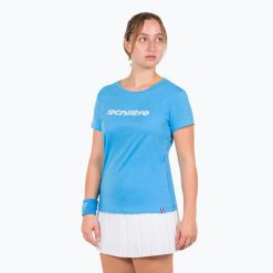 Koszulka damska Tecnifibre Team Cotton Tee. Niebieskie bluzki damskie TECNIFIBRE, m, bez wzorów, bez ramiączek. Za 79.99 zł.