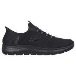 Buty sportowe Sneakersy męskie, Skechers Summits - High Range Slip-Ins. Czarne buty sportowe na co dzień męskie Skechers, z syntetyku, bez zapięcia, trekkingowe. Za 381.89 zł.