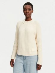 AMI Paris Sweter FKS024.KN0031 Écru Regular Fit. Swetry klasyczne damskie AMI PARIS, xs, z bawełny, bez kołnierzyka. Za 1,749.00 zł.