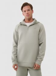 4F Bluza treningowa regular szybkoschnąca męska - khaki L. Brązowe bluzy sportowe męskie 4f, bez wzorów, z dzianiny, klasyczne, bez kołnierzyka, bez ramiączek. W wyprzedaży za 159.99 zł.