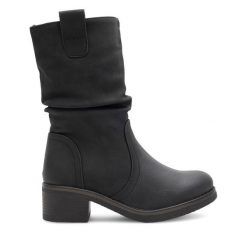 Botki Clara Barson. Czarne botki damskie Clara Barson, bez obcasa, na słupku, bez zapięcia. Za 169.99 zł.