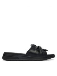 Caprice Klapki 9-27208-46 Czarny. Czarne klapki damskie Caprice, bez wzorów, ze skóry, bez obcasa. Za 235.99 zł.