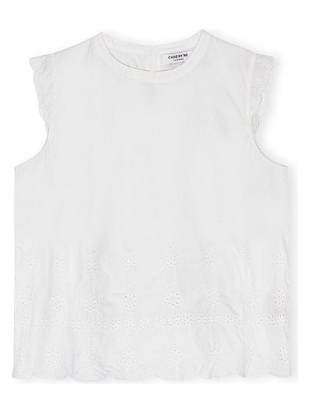 CARE BY ME Top "Flora" w kolorze białym rozmiar: M. Białe topy damskie CARE BY ME, m, bez wzorów, z bawełny, bez kołnierzyka. Za 222.95 zł.